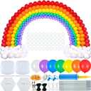 280PCS Rainbow Garland Balloon Arch Kit with Colorful Balloons Large 9FT Height & 10FT Width Adjustable Balloon Arch Water Bases 50 Balloon Clips Party Decoration for Wedding Birthday Party Supplies