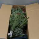 2 Set 30 Inch Christmas Urn Fillers, Outdoor Christmas Tree Pre-Lit LED Pre-Decorated with Pine Cones Red Berries Balls, Artificial Christmas Porch Decor for Yard, Garden, Pathway