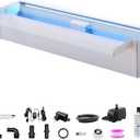 LONGRUN Waterfall Spillway, APP Control Multi-Color LED Light Outdoor Pool Fountain, Acrylic Water Spillway Koi Pond Waterfalls Fountains Kit for Garden Patio Swimming Pool Decoration-23.6"
