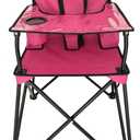 ciao! Baby Portable High Chair for Babies and Toddlers, Compact Folding Travel High Chair with Carry Bag for Outdoor Camping, Picnics, Beach Days, and More (Hot Pink)