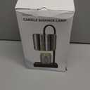 Candle Warmer Lamp with Timer, Electric Candle Warmer for Jar Candles, House Warming Gifts, Modern Home Decor Dimmable Wax Melting Lamp with Large Head, Black, Glass (Silver)