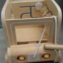 Pithfor Wooden Pull Along Activity Cube Toys, Montessori Toys for 1 2 3 Year Old Baby Toddlers, Baby Activity Cube for 1 Year Old, 1st First Birthday Gift