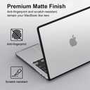 G JGOO Compatible with MacBook Pro 14 inch Case 2026-2021 M5 Pro/Max M4 M3 M2 M1 A3427 A3426 A3434 A3112 A3185 A3401 A2918 A2992 A2779 A2442, Anti-Crack Soft TPU Bumper Hard Shell Case, Frosted Clear