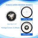 115-4695 Lawn Mower Rear Wheels Replaces Toro 115-4695 138-3216 - Drive Wheel Plastic Gear Assebmly 8" Compatible with 20332 20333 20334 22" Recycler Push Lawn Mower - 2 Pack