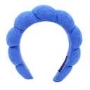 Spa Headbands for Washing Face Makeup Skin Care Headband Women Bubble Facial Beauty Headbands Puffy Shower Towel Band Hair Headband (Dark Blue)