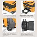 U.S. Traveler Rio Lightweight Softside Rolling Carry-on Suitcase, 2-Wheel Set, Orange, 21"/14"