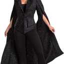 Disguise Women Cruella De Vil Costume, Official Disney Cruella Live Action Movie Finale Costume Outfit (L (12-14), Black)