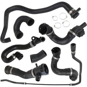 (12Pcs) Coolant Water Pipe System Kit for BMW N51 128i 325i 328i 330i 2006-2013, Radiator Coolant Water Hoses Replaces 11537516414 11537545890 17127618510 17127531579 17117524710, See Fit!