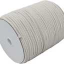 Braided Macrame Cord 4mm x 172 Yard, Beige Color, Natural Braided Cotton Cord, Braided Rope for Crafts, Drawstring Cord, Casing Shape, Natural Macrame Supplies for Plant Hanger Wall Hanging