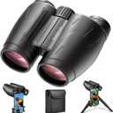 Binoculars 25x30 for Adults with Universal Phone Adapter, Tripod and Tripod Adapter,Large Eyepiece Easy Focus Compact and Waterproof Binoculars for Bird Watching,Hiking and Travel