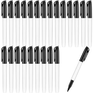 Colarr 24 Pcs Thick Tipped Low Vision Pen Black Ink Visual Easy to See Bold Pens with Felt Tip Quality Low Aids for Vision Seniors Elderly Office Home Classroom Writing Reading