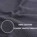 Homaxy 100% Cotton Waffle Weave Kitchen Dish Cloths 6-Pack, Dark Grey, 12 X 12 - 6 Pack
