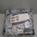 YJ.GWL Area Rug for Living Room, 4x6 Machine Washable Boho Rug for Bedroom, Low Pile Lightweight Thin Rugs Floral Vintage Distress Print Pattern Carpet for Dining Room, Blue/Grey