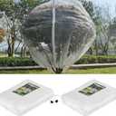Large 2 Packs Fruit Tree Netting Bags with Zipper and Drawstring, Insect Bird Barrier Netting Plant Covers for Fruit Vegetable Trees, Bushes,Flower in Garden (6 * 6ft)