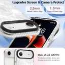 OOK Clear Floral case for iPhone Air Case, Cute Sunflower Floral Blooms DesignSoft TPU Bumper Hard PC Shockproof Protective for Women Girls Slim Phone Cover - White Flower