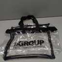 [Pack Of 2] Clear Tote Bags for Work, Beach, Stadium, Security Approved With Zipper Closure, Black, 19" 14" 6"