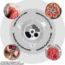 BOLEXINO #12 Stainless Steel 1/8" Meat Grinder Plate, Heavy Duty 3mm Fine Plate For Franks, Hot Dogs