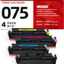 075 Toner Cartridge LBP646Cdw MF665Cdw Compatible Replacement for Canon 075 075H Toner Cartridge Set for imageCLASS LBP646Cdw LBP647Cdw MF665Cdw MF662Cdw MF663Cdw LBP640C MF660C Series Printer 4-Pack