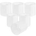 Chandelier Lamp Shades, Small Lamp Shades Clip-on Bulbs Only for Candelabra Bulbs, White Chandelier Shades 6 Pcs, Mini Lampshades for Chandeliers 5.1" X 5.1" X 5.3, Home Decor Fabric Linen Lampshade