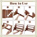 peacoblue 4 Tier Chocolate Colored Wooden Cupcake Stand Holder Sturdy Rustic Wood Cupcakes Display, Desserts & More for Parties, Weddings & Home Decor