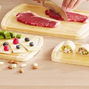 Riveira Two Tone Bamboo Wood Cutting Board – Versatile And Durable: Set Of 3 Pcs Rectangular Wooden Cutting Board – Natural Wooden Cutting Boards For Kitchen – Complete Bamboo Wooden Chopping Board