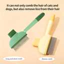 5 x 2 PCS Flea Comb for Cats Dogs Brush for Shedding Pet Hair Removal Comb with Long & Short Stainless Steel Teeth for Deshedding