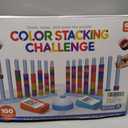 Color Challenge Game A Quick-React Color Matching Puzzle Game, Fun Board Game for Kids 6-8-12, Adults, Party & Family Game Night, Stacking Game Comes with 2 Stack Racks, 100 Cards, 120 Rings & Bell