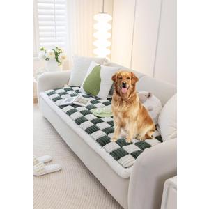 Dog Couch Cover Protector, Dog Couch Coves for Sofa, Couch Cushion for Dogs Washable, Pet Mat Bed Couch Covers for Large Dogs (27.5 x 82.6 inch, Dark Green)