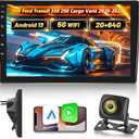 EKAT Android Car Stereo for Ford Transit 350 250 Cargo Vans 2020 2021 2022 2023 2024 2025 - Wireless Carplay & Android Auto - 10 Inch Touchscreen Radio with EQ DSP, WiFi, GPS + AHD Backup Camera