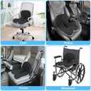 Truck Driver Seat Cushion, Memory Foam L-Shaped Ergonomic Cushion for Office Chairs, Comfort & Support for Long Sitting