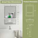 Suteck Shower Niche, 25" x 17" 3.8" Outer Size, Actual Size 14" + 16.5"(Big Grid) 14"+ 6" (Small Grid) Tile Ready Recessed Shower Shelf Bathroom Niche Box for Organization