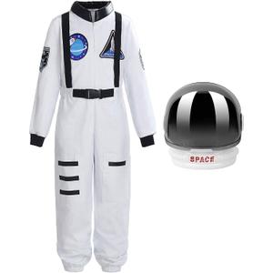 ReliBeauty Boys Girls Kids Children Astronaut Role Play Costume, White(with Helmet), 5-6 YEARS/45.67 IN HEIGHT