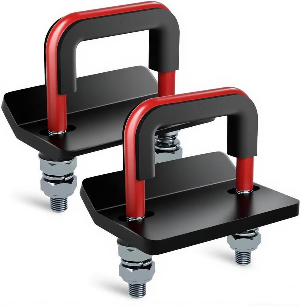 Gerguirry Trailer Hitch Tightener Anti Rattle Clamp for 1.25" to 2" Hitch Cargo Carrier Tow Hitch Stabilizer Heavy Duty for Bike Rack, Truck, SUV, RV Accessories, Red, 2Pcs