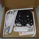 Cat Window Perch, Cordless Cat Hammock Window Seat with Cozy Pad Bed Cover for Indoor Cats, Durable Metal Frame Support Pet Bed with 4 Suction Cups for Large Cats (Cushion Pad Bed - White)