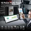 12.3 Portable Touchscreen Monitor,1920*720 IPS Mini Touch Screen,Travel Display with Foldablestand & Speaker, HDMI USBC CNC External Monitor for Laptop Phone Aida64 GPU CPU RAM Monitoring, VESA