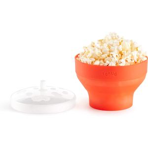 Lku Mini Microwave Popcorn Maker, 5 x 3.5in, Red