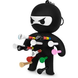 Golf Tee Holder, Ninja Portable Funny Golf Tees Holder Keychain Golf Gift Golf Accessories for Men & Women