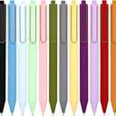 Gel Pens, Black Ink Click Pen, Quick-Drying Ink Resistant to Smudging, 0.5mm Fine Tip, Premium Metal Clip with Silicone Grip, Ideal for School, Journaling, and Office Notes (12pcs)