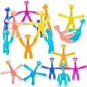 12 PCS Magnet Men Fidget Toys for Kids - Humanoid Magnetic People Toy Games, Cute Giraffe Fridge Office Magnets Educational Sensory Toys Fun Quiet Travel Toys Games for Classroom Boys(Opaque Style)