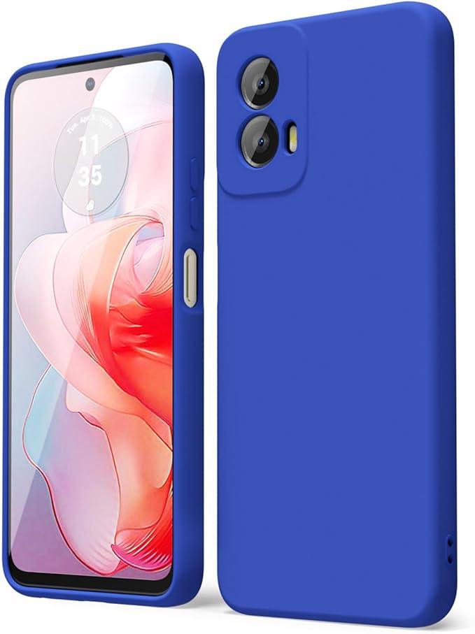 for Motorola Moto G Power 5G 2024 Phone Case Liquid Silicone, Thin Slim Soft Rubber Gel TPU Plain Simple Cover for Women Girl Cute, Matte Solid Color, Royal Blue