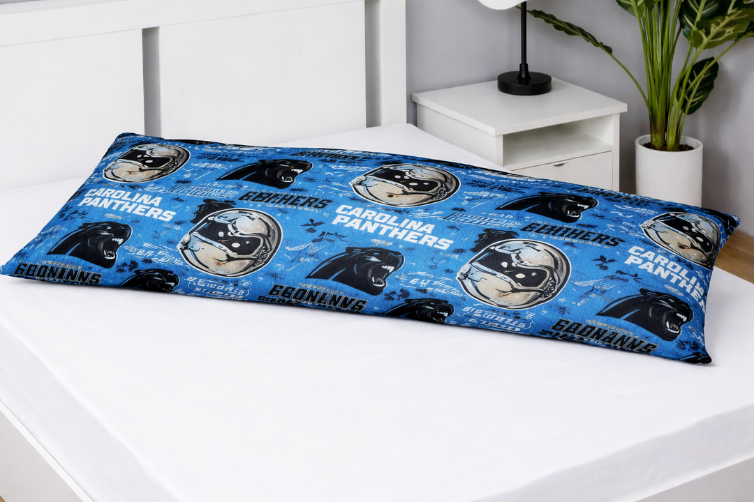 FOCO NFL Unisex-Adult NFL Team Logo Printed Plush Body Pillow, Carolina Panthers