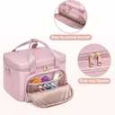 Medicine Storage Bag with 2 Medical Bags, Pill Bottle Organizer Bag Empty First Aid Bag for Travel, Home Healthcare, Pink(Empty Bag Only)