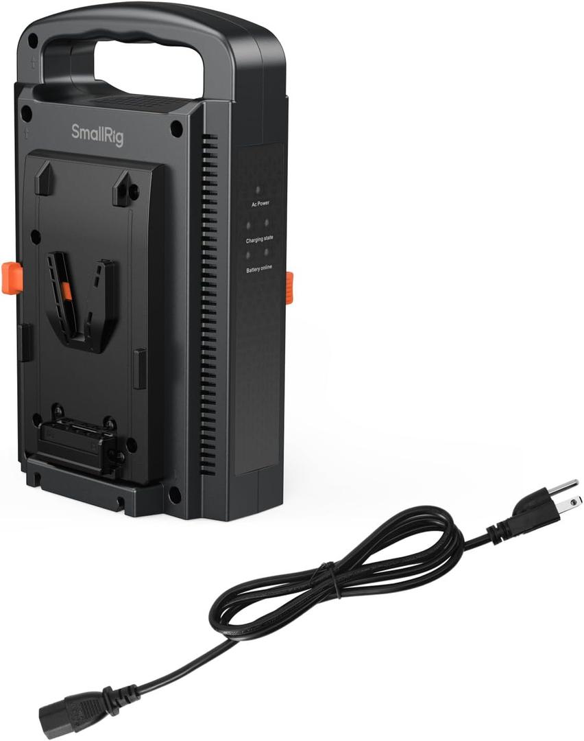 SmallRig V Mount Battery Charger, Dual Channel V-Mount, V-Lock Battery Charger for V Mount Battery, Fits for SmallRig Vmount Battery VB99 SE / VB99 / VB50 / VB155 / VB212