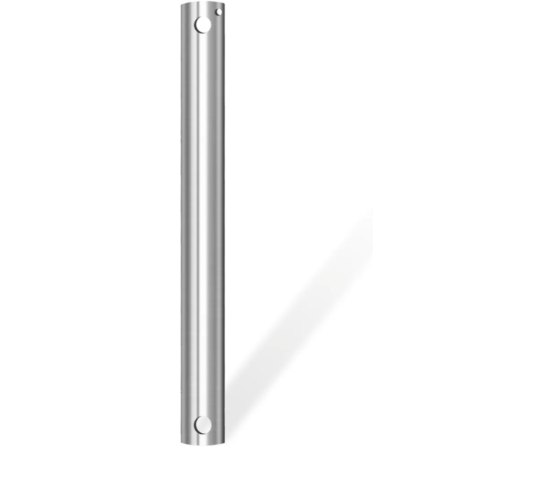 48-Inch Ceiling Fan Downrod with Extension Cord, 4-Foot Brushed Nickel Ceiling Fan Extension Rod, 1-Inch OD, Ceiling Downrod for Various Fans (Nickel, Unthreaded)