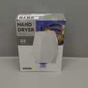 1600W Powerful Hand Dryer, Wall-Mounted Quiet Bathroom Dryer with No-Drill Installation, Compact Automatic Sensor Dryer for Home, Kitchen, Hotel (White)