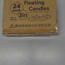 White Floating Candles 2 inch, 24 Pack Floating Candles 5-6 Hours Long Burning, Unscented Floating Candle for Centerpieces, Wedding, Christmas Lights, Romantic Night for Her/Him Set