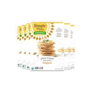 Simple Mills Organic Seed Crackers, Everything - Gluten Free, Vegan, Healthy Snacks, Paleo Friendly, 4.25 Ounce (Pack of 6) BBD: feb 08 2026