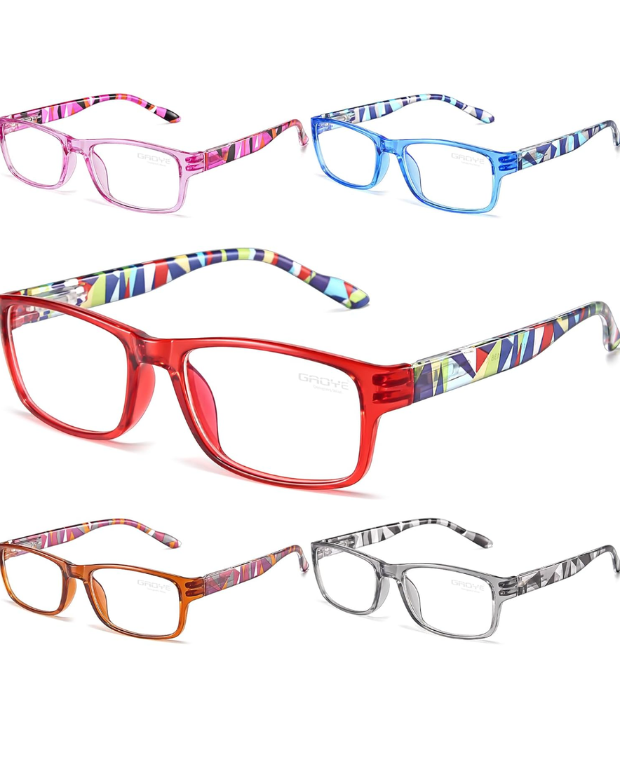 Gaoye Reading Glasses Men/Women, Eyeglasses, Blue Light Readers for Men/Women, Computer Eye Glasses, Cheaters, Magnification Strength: 1.5 x