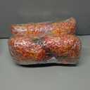 2 x SHareconn 20 Bundles Artificial Fall Flowers for Outdoors Decoration, Fake Silk Daisy Realistic Faux Plants UV Resistant for Planter Home Porch Patio Autumn Indoor Outside Decor, Sunset Red Orange