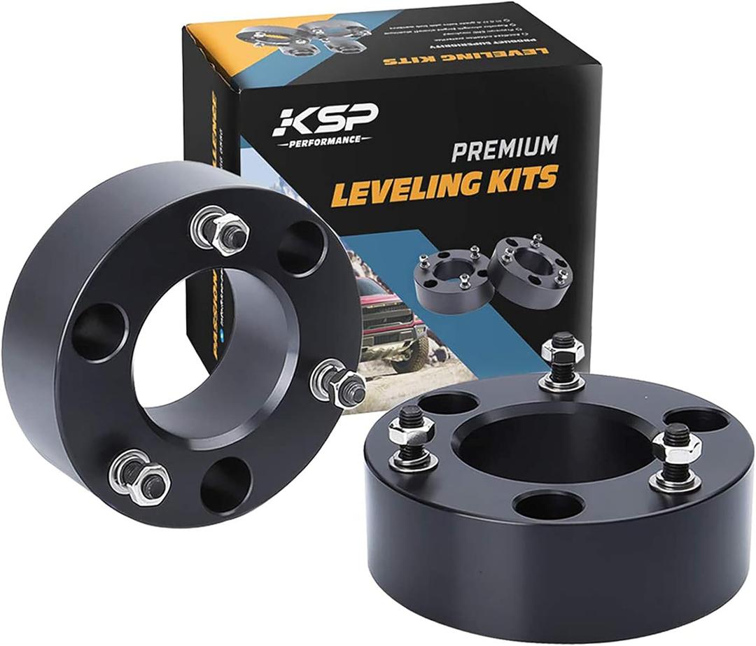 KSP 3" Front Leveling Kits for Silverado 1500 2WD/4WD 2007-2024, Sierra 2WD/4WD 2007-2024, 3 Inch Suspension Strut Spacers Lift Kits for Pickup with 6 Lug
